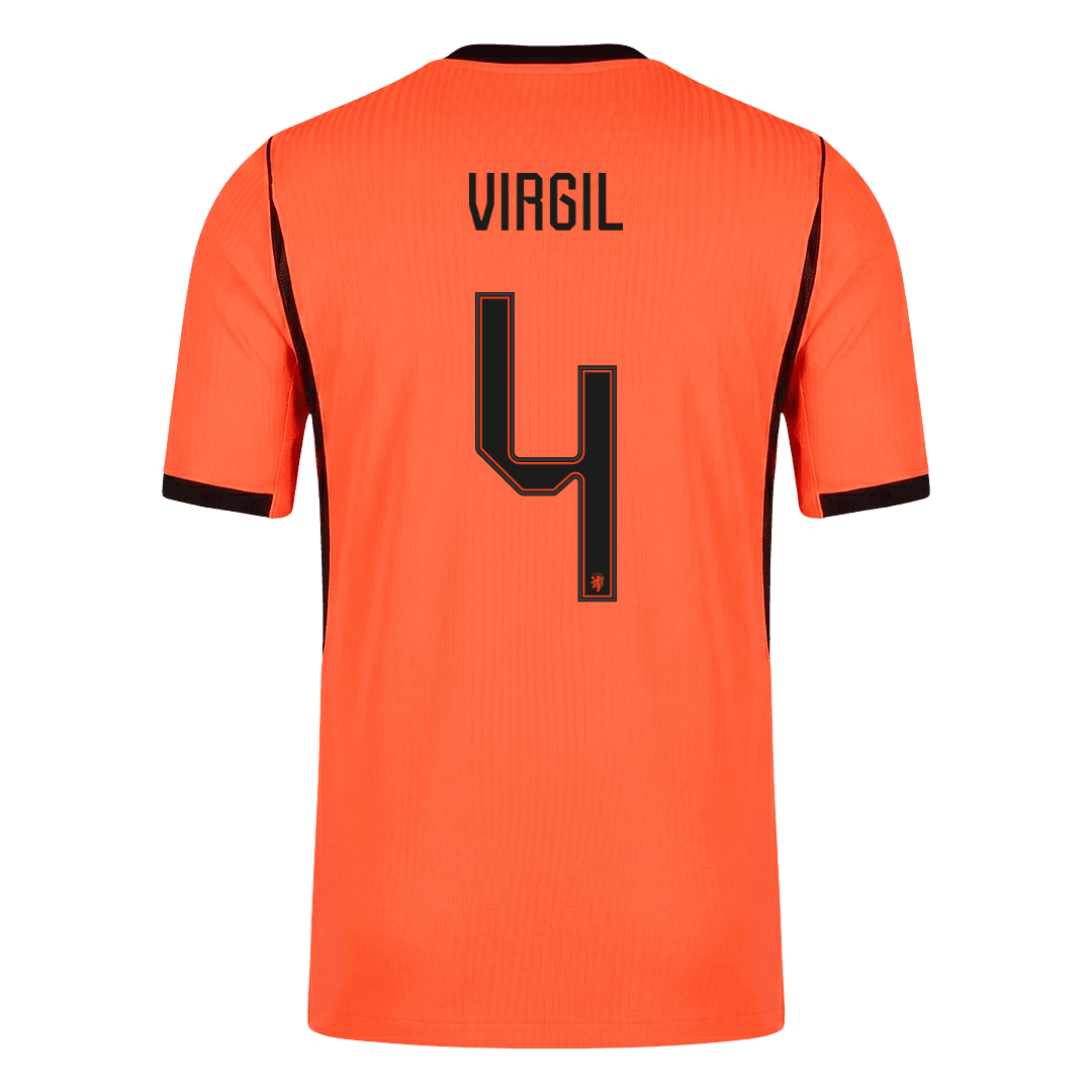 Auténtica camiseta de local de la selección de los Países Bajos, VIRGIL #4, temporada 2026