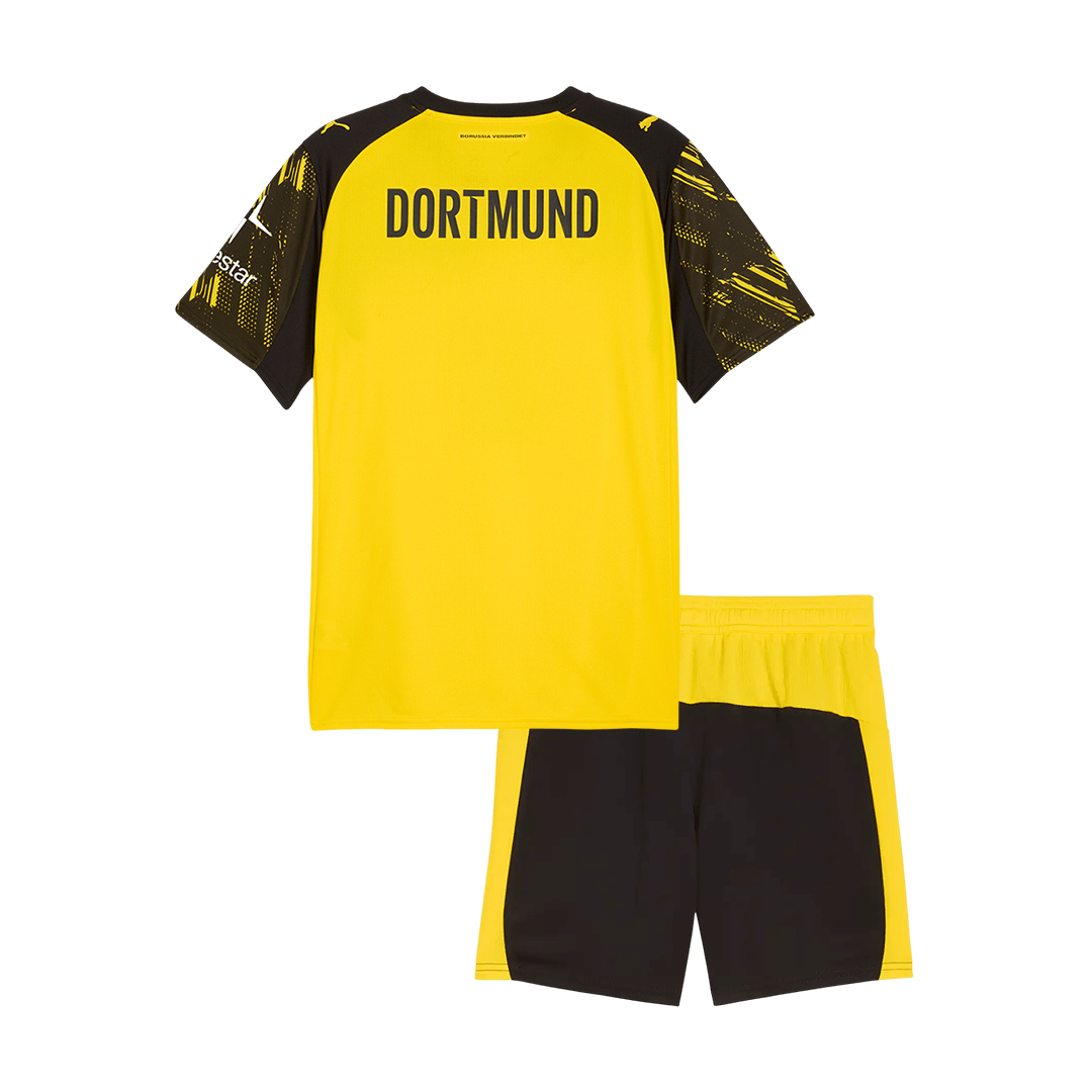 Kit de fútbol local del Borussia Dortmund para niño (camiseta y pantalón corto) 2025/26