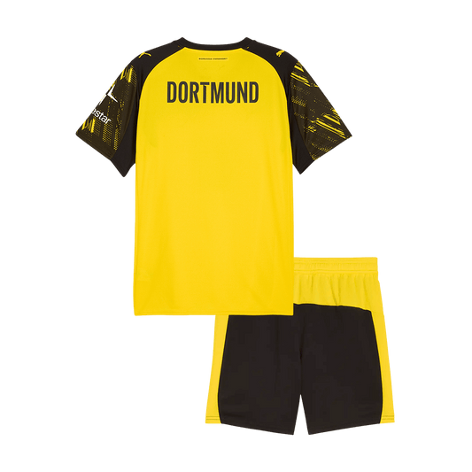 Kit de fútbol local del Borussia Dortmund para niño (camiseta y pantalón corto) 2025/26