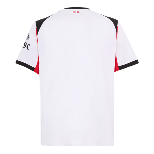 Camiseta de fútbol visitante del AC Milan 2025/26 blanca