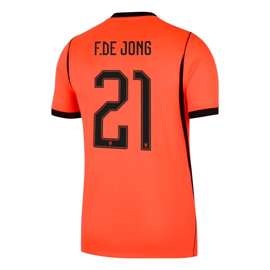 F.DE JONG #21 Camiseta de local de los Países Bajos para el Mundial 2026 Naranja
