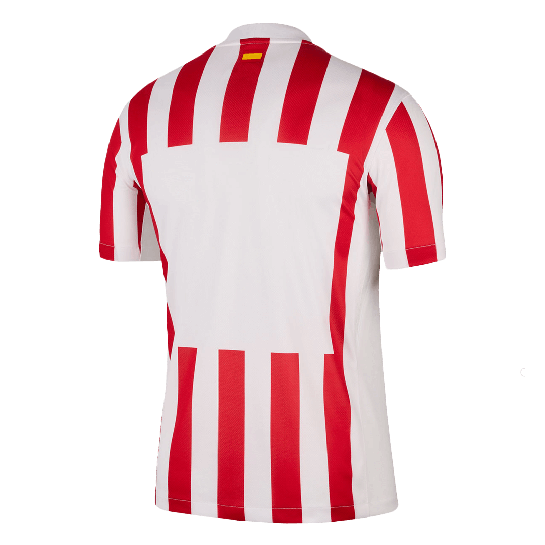 Camiseta de fútbol local del Atlético de Madrid 2025/26 roja y blanca