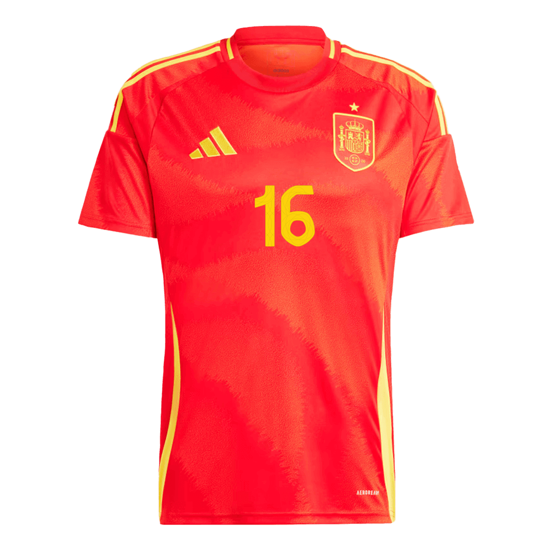 Camiseta de fútbol local de España RODRIGO #16 Eurocopa 2024