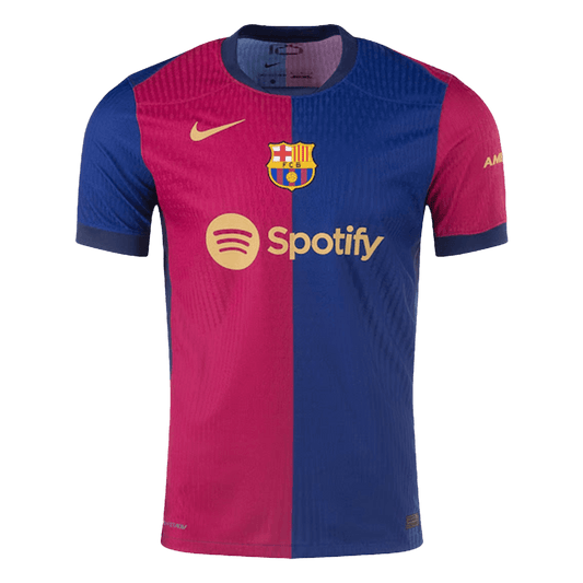 Camiseta de fútbol local auténtica GAVI #6 del Barcelona 2024/25 - patrocinador antiguo