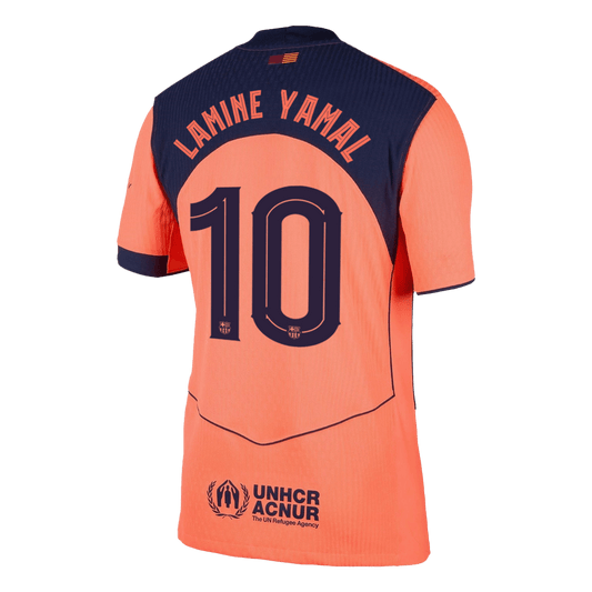 Camiseta de fútbol de visitante del Barcelona 2025/26, auténtica, LAMINE YAMAL #10