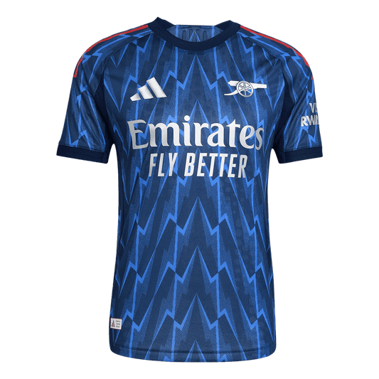 Camiseta de fútbol visitante auténtica del Arsenal ØDEGAARD #8 2025/26 Azul
