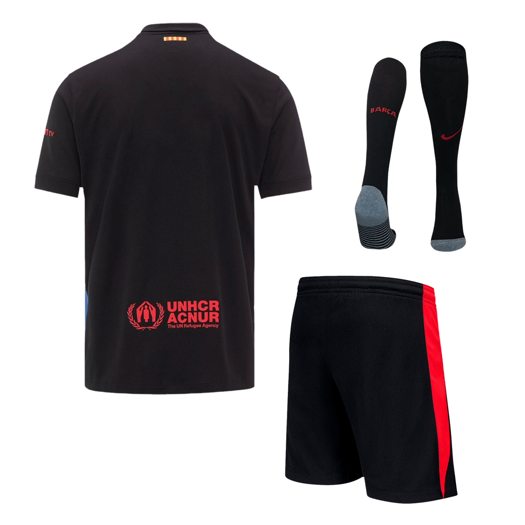 Kit de visitante del Barcelona (Kit, pantalón corto y medias) 2024/25