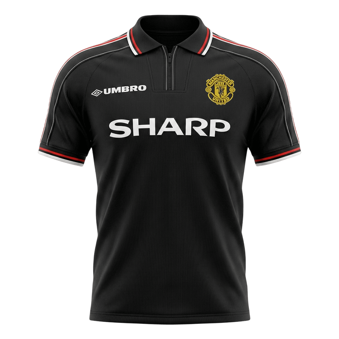 Camiseta retro de fútbol visitante del Manchester United de 1998