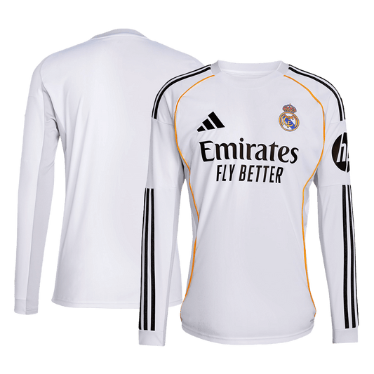 Camiseta de fútbol local del Real Madrid 2025/26 de manga larga