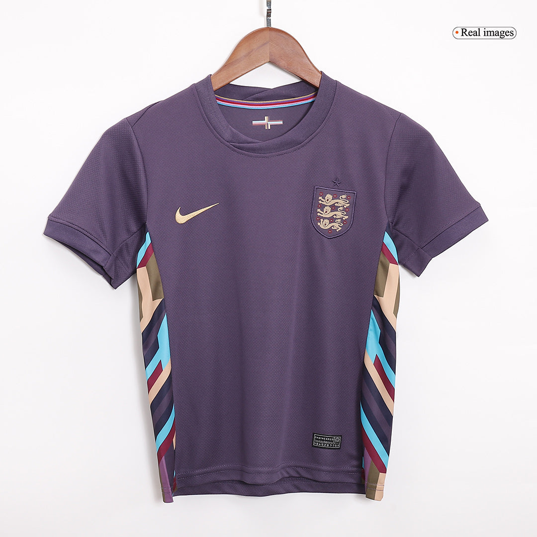 Kit de fútbol visitante de Inglaterra para niños (camiseta y pantalón corto) Eurocopa 2024