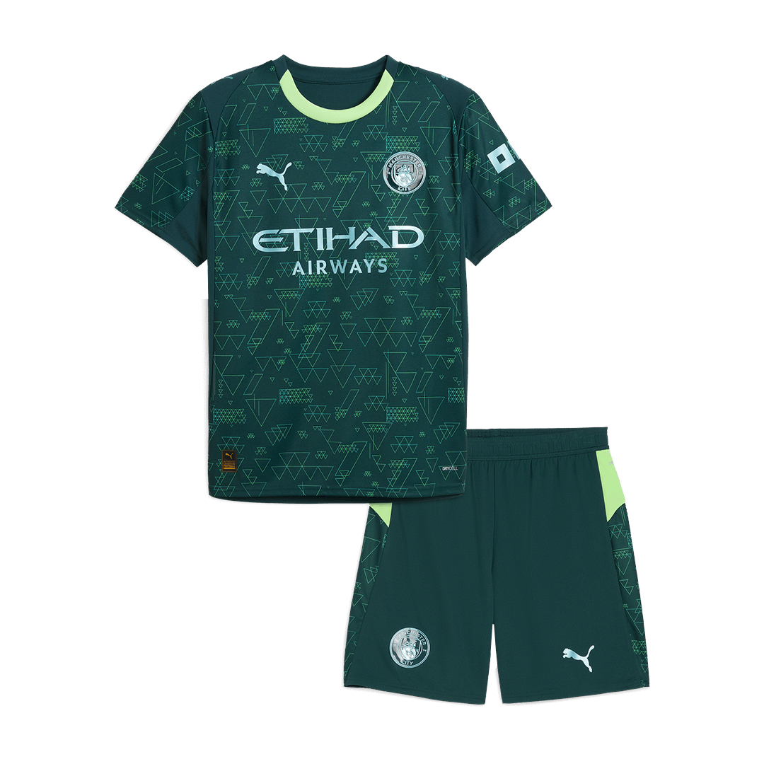 Kit de fútbol del Manchester City para niños (Kit y pantalón corto) 2025/26