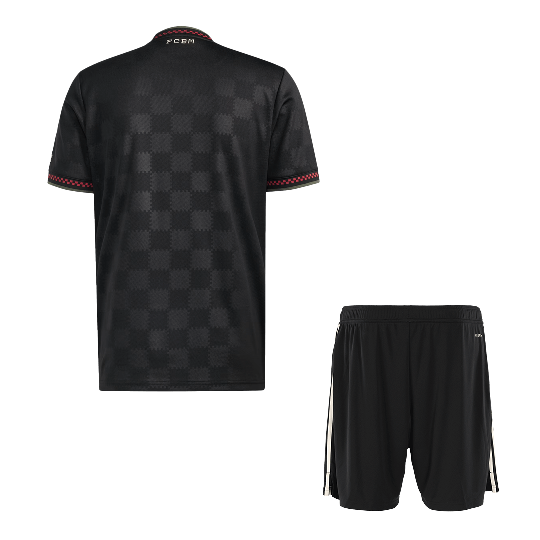 Kit de fútbol de visitante del Bayern Múnich (Kit y pantalón corto) 2025/26, color negro