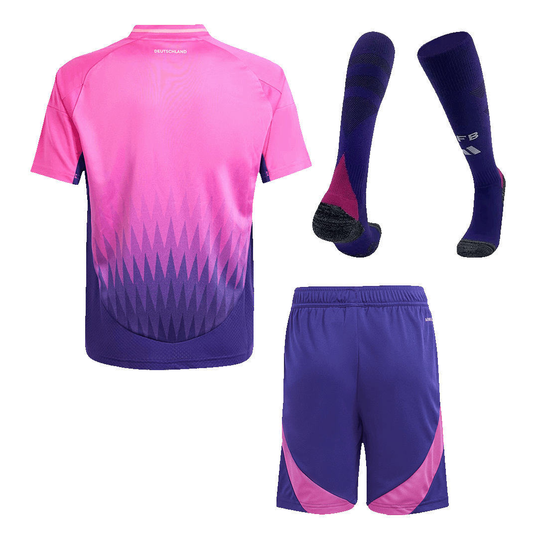 Kit de camiseta de fútbol visitante de Alemania para niños (camiseta, pantalón corto y calcetines) para la Eurocopa 2024