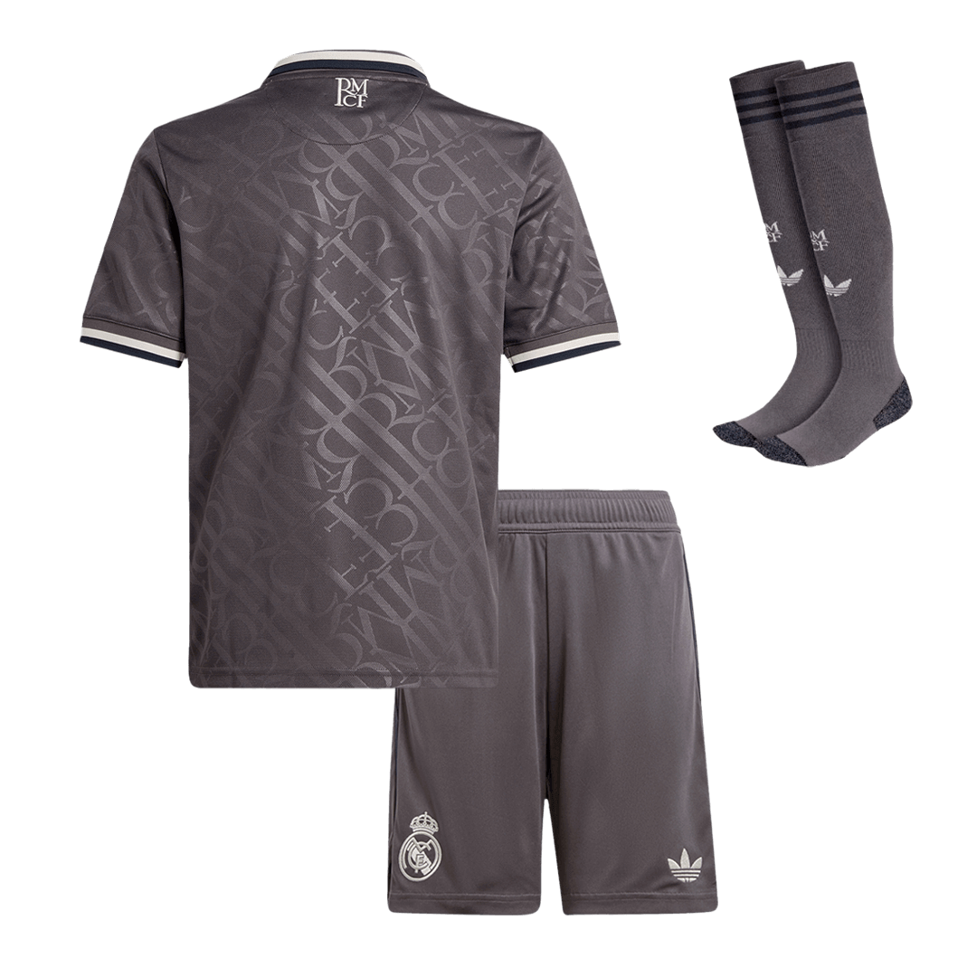 Kit de camiseta de fútbol de la tercera equipación del Real Madrid para niños