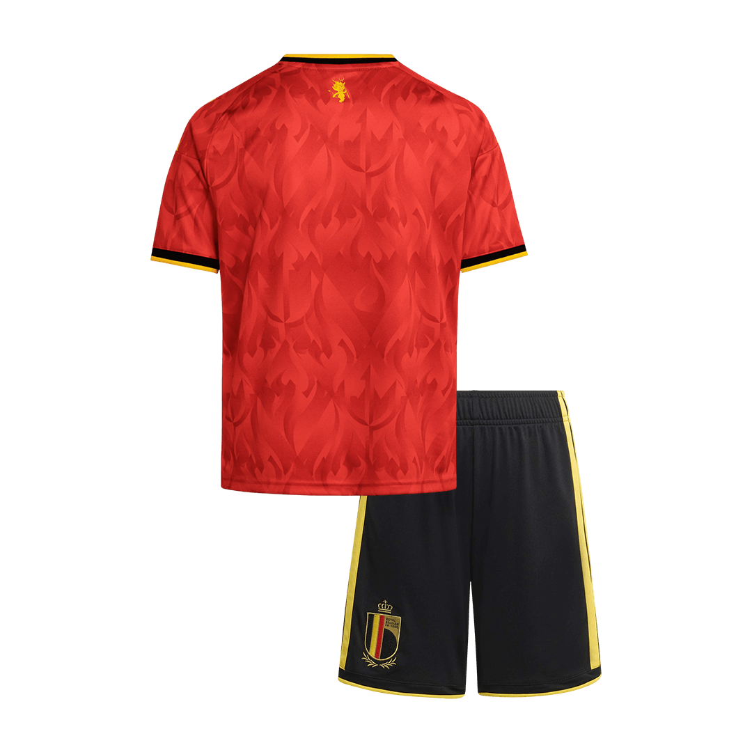 Equipación infantil de la selección belga (camiseta + pantalón corto) para el Mundial 2026