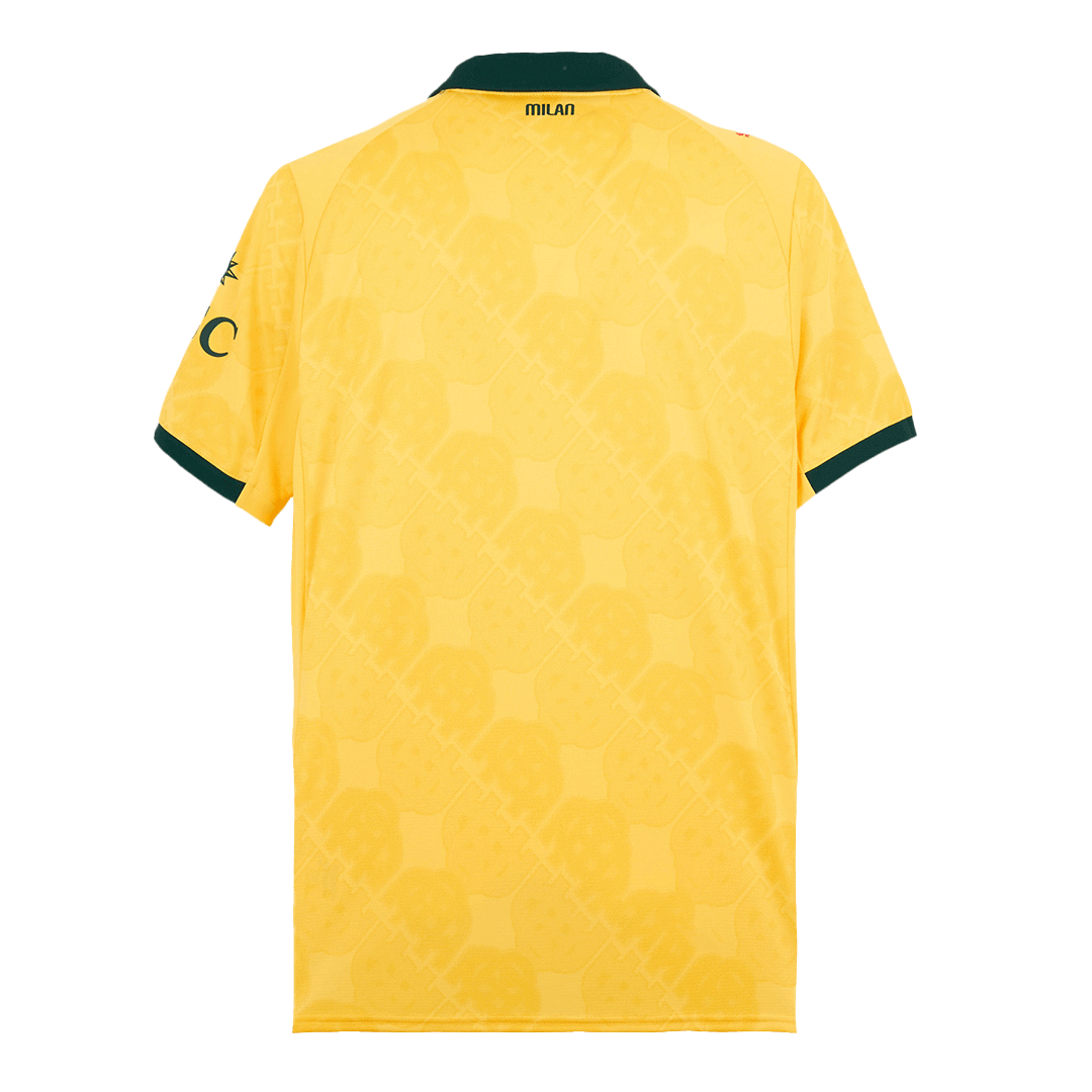 Camiseta de fútbol visitante del AC Milan 2025/26, amarilla, tercera equipación