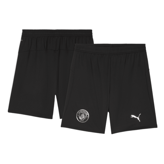 Kit de visitante del Manchester City (camiseta y pantalón corto) 2025/26, color negro