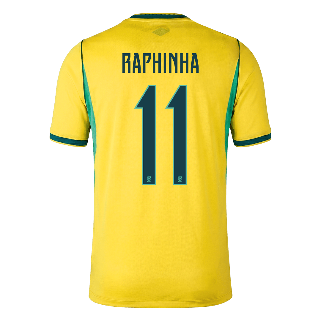 RAPHINHA #11 Camiseta de local de Brasil para el Mundial 2026 Amarilla