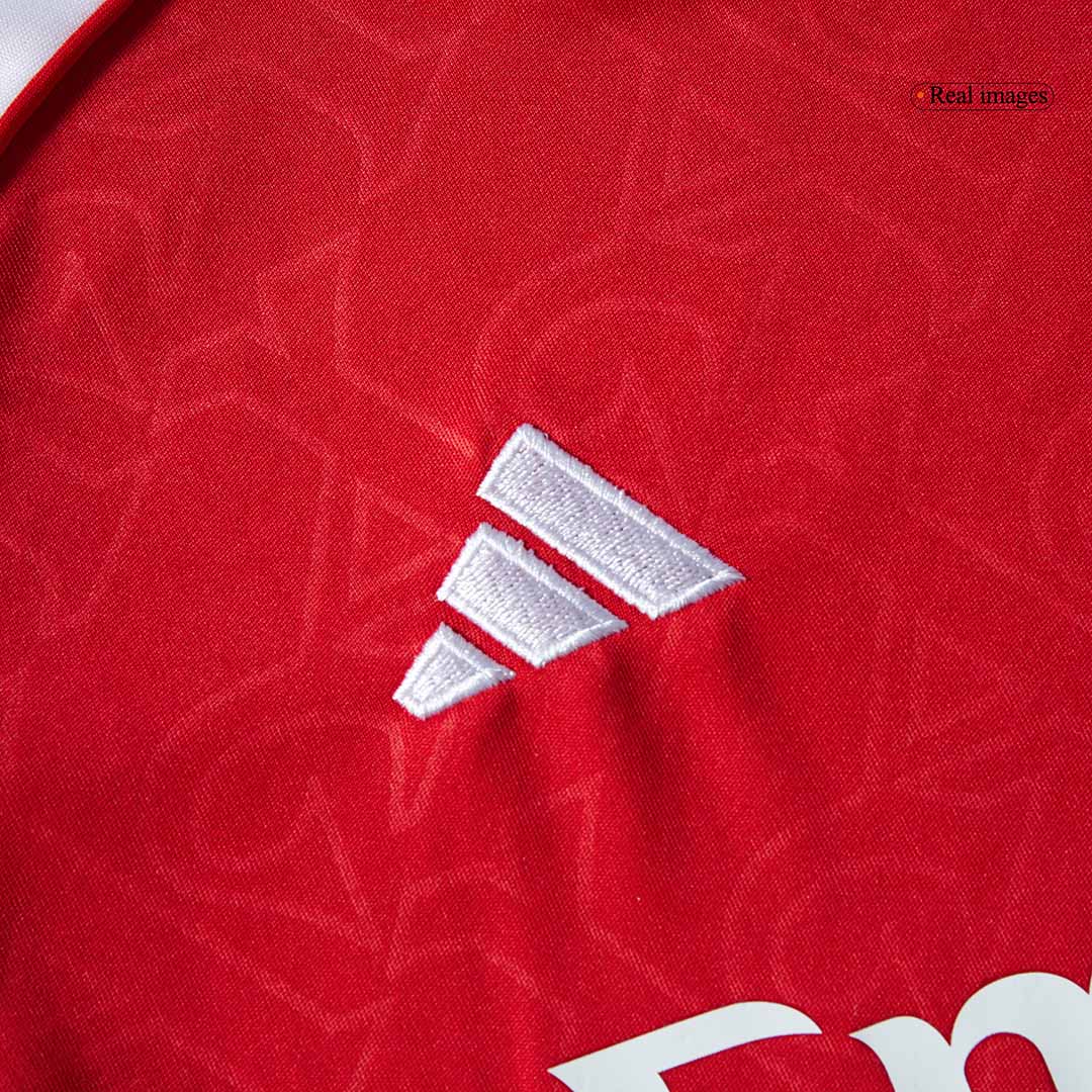 Kit de fútbol local del Arsenal para niños (camiseta, pantalones cortos y calcetines) 2025/26, color rojo