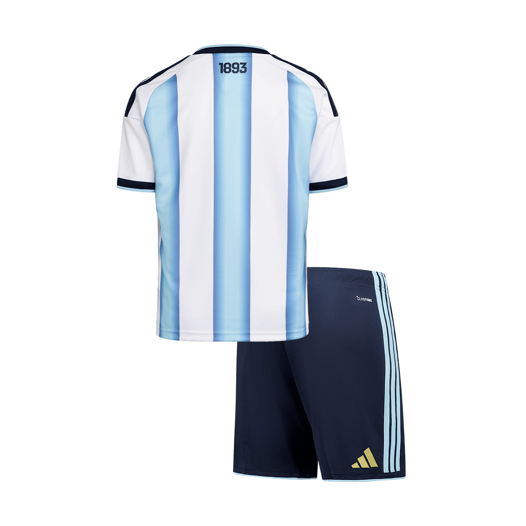 Kit de fútbol local de Argentina para niños (Kit y pantalón corto) Copa Mundial 2026