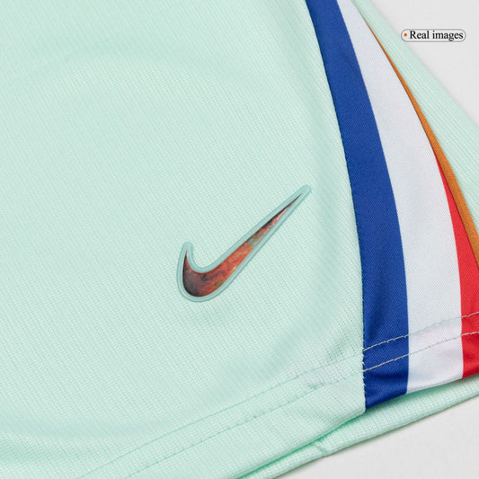 Conjunto de fútbol infantil de Francia (camiseta + pantalón corto) para el Mundial de 2026, color verde menta.