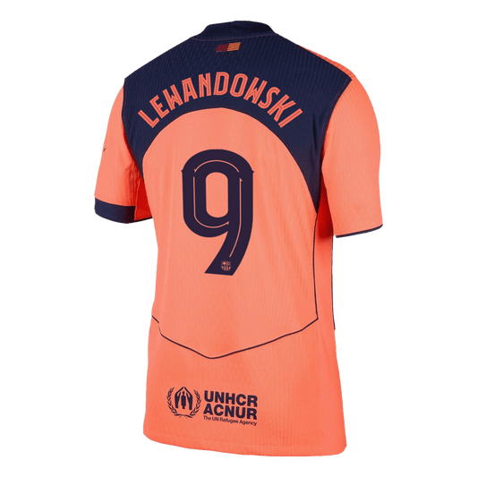 Camiseta de fútbol de visitante del Barcelona 2025/26, auténtica, de LEWANDOWSKI #9