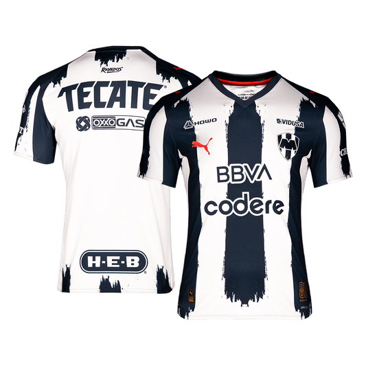 Camiseta de fútbol local del Monterrey 25/26 Blanco y Azul Marino