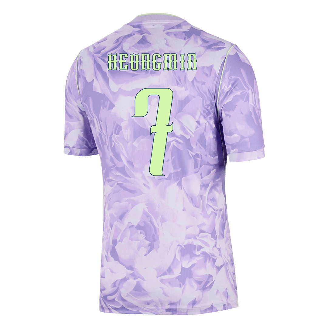 Camiseta de fútbol de visitante de HEUNGMIN #7 de Corea del Sur para el Mundial 2026, color morado.