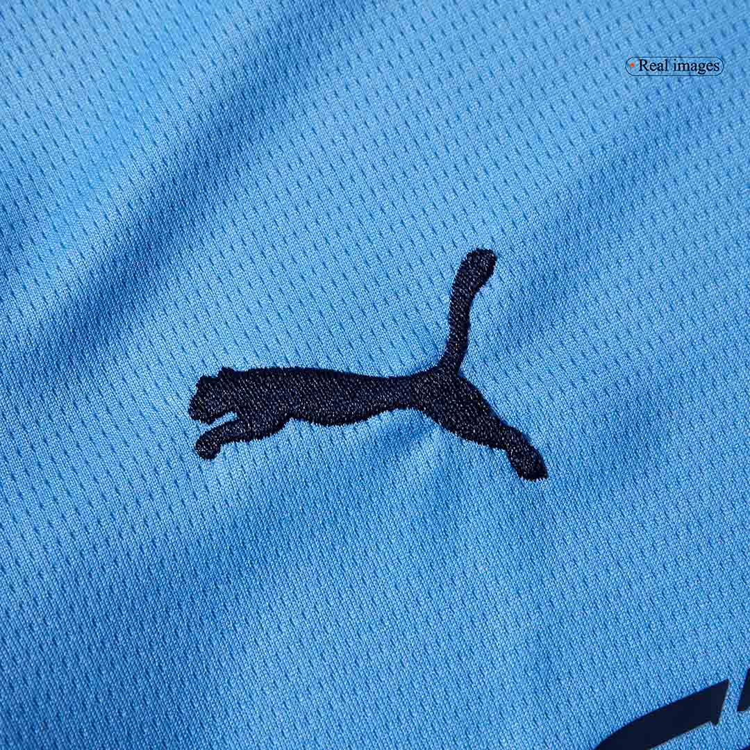 Kit de fútbol local del Manchester City para niño (Kit, pantalón corto y calcetines) 2025/26, azul