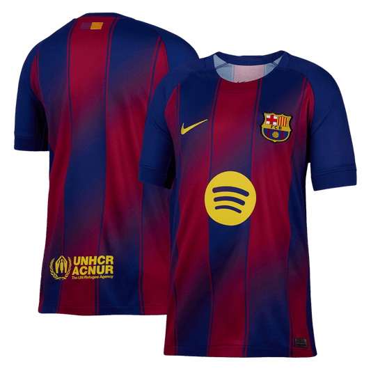 Camiseta de fútbol local del Barcelona 2025/26 roja y azul