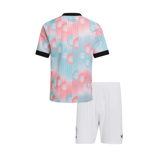 Equipación infantil de visitante de Bélgica (camiseta + pantalón corto) para el Mundial 2026