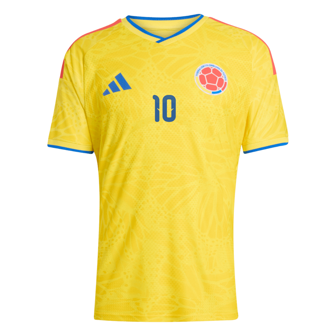Camiseta de local de Colombia para hombre, JAMES #10, Copa Mundial 2026 - Corte ajustado