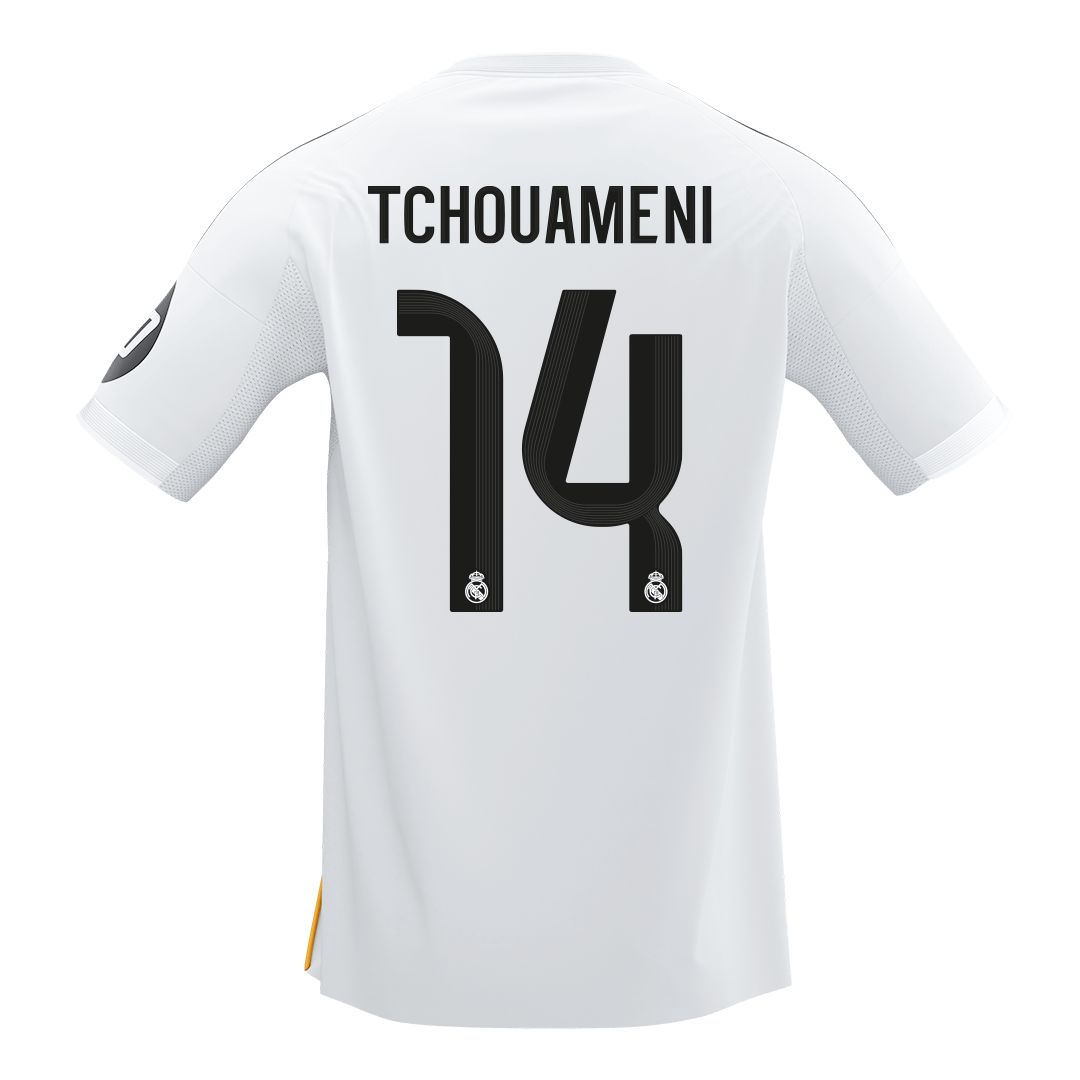 Camiseta de fútbol local del Real Madrid TCHOUAMENI #14 2025/26