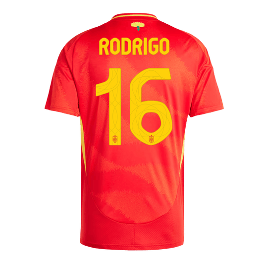 Camiseta de fútbol local de España RODRIGO #16 Eurocopa 2024