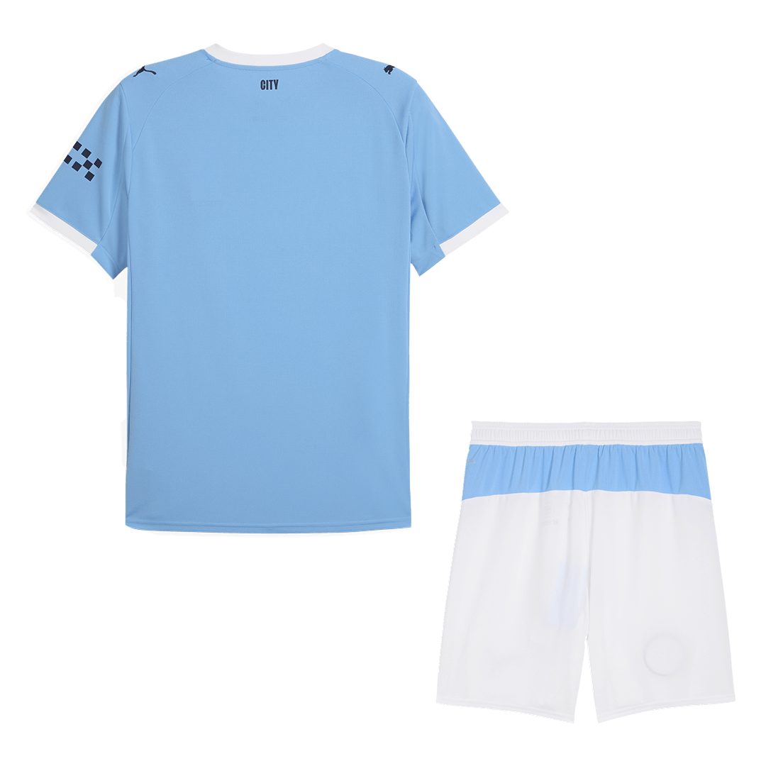 Kit de fútbol local del Manchester City (camiseta y pantalón corto) 2025/26 azul