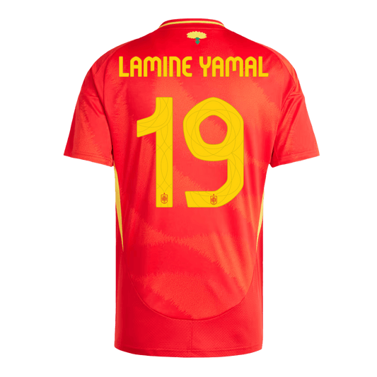 LAMINE YAMAL #19 Camiseta España Local Futbol Eurocopa 2024