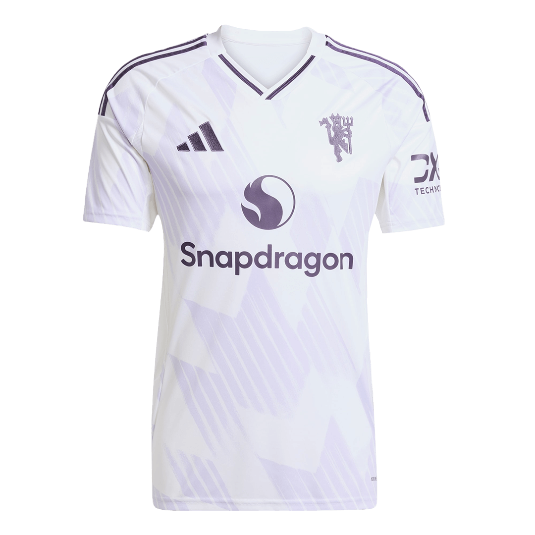 Camiseta de fútbol visitante del Manchester United B.FERNANDES #8 2025/26, blanca