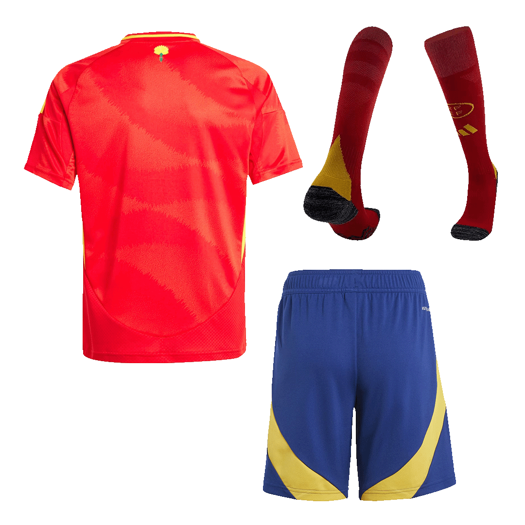 Kit de fútbol local de España para niños (Kit, pantalón corto y calcetines) Eurocopa 2024