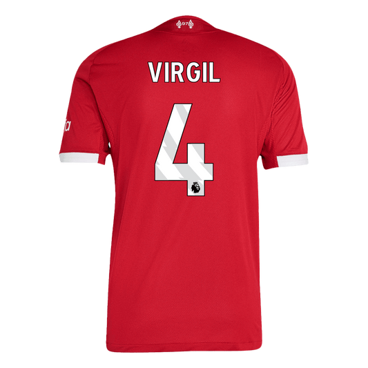 Camiseta de fútbol local VIRGIL #4 del Liverpool 2025/26, auténtica, roja