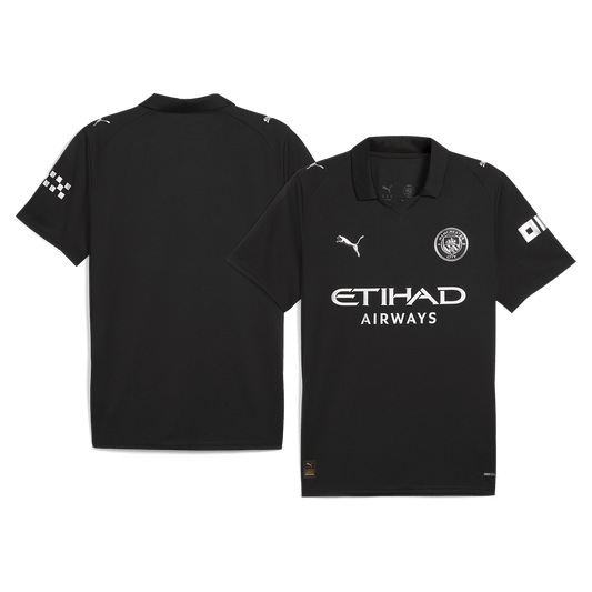 Camiseta de fútbol visitante del Manchester City 2025/26 negra