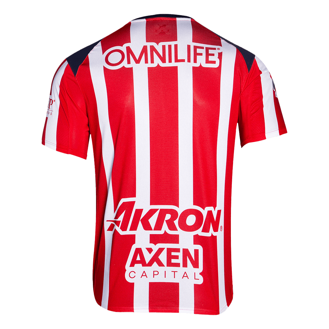 Camiseta de fútbol local de Chivas 2025/26 roja y blanca