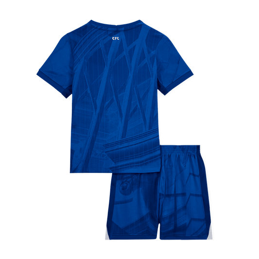Kit de fútbol local del Chelsea para niño (camiseta y pantalón corto) 2025/26, azul