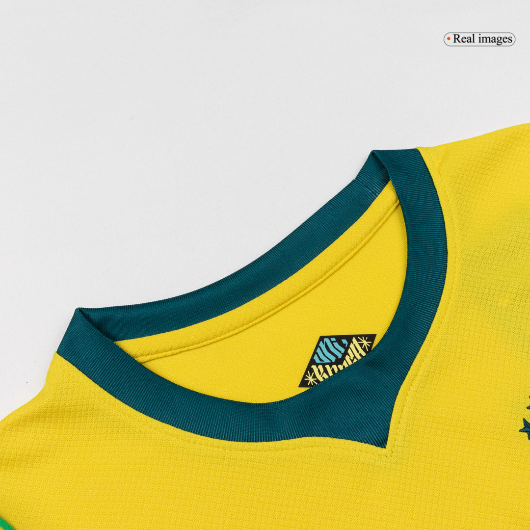 Equipación de local de Brasil para niños (camiseta + pantalón corto) para el Mundial 2026