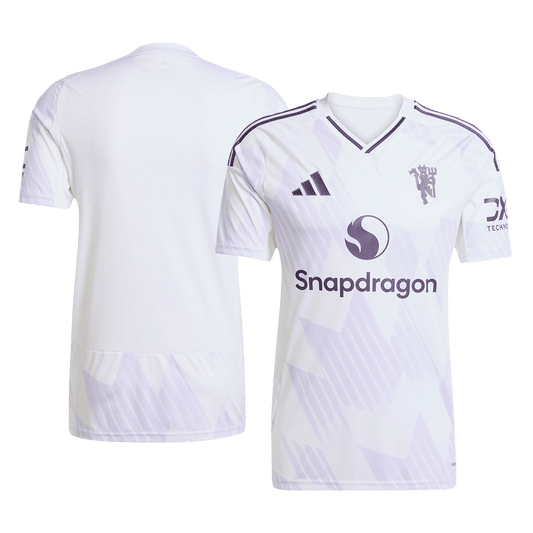 Camiseta de fútbol visitante del Manchester United 2025/26 blanca