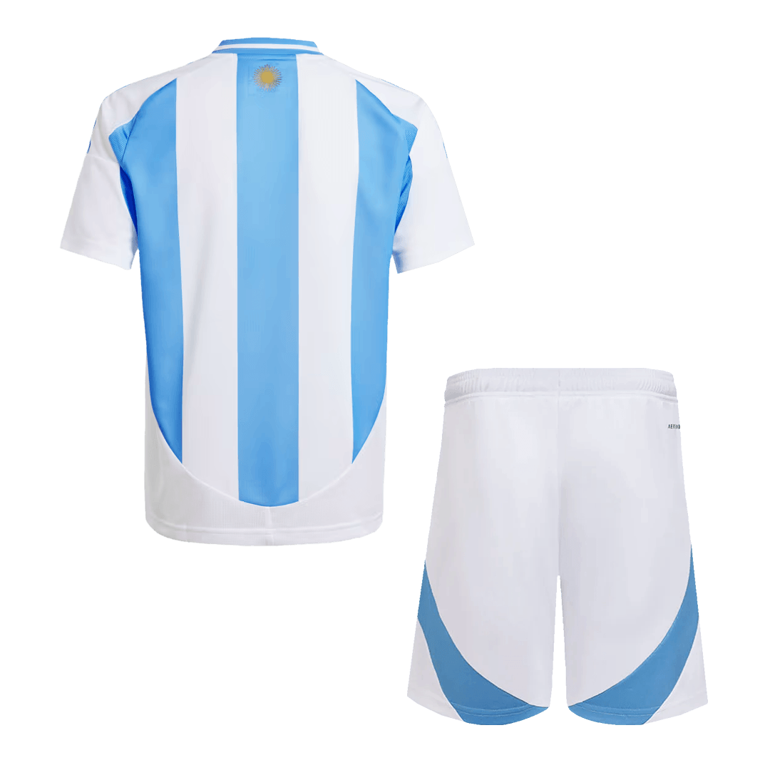 Kit de fútbol local de Argentina para niños (Kit y pantalón corto) 2024