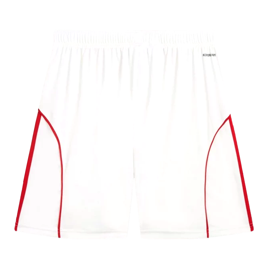 Pantalón corto de fútbol local del Arsenal 25/26 blanco