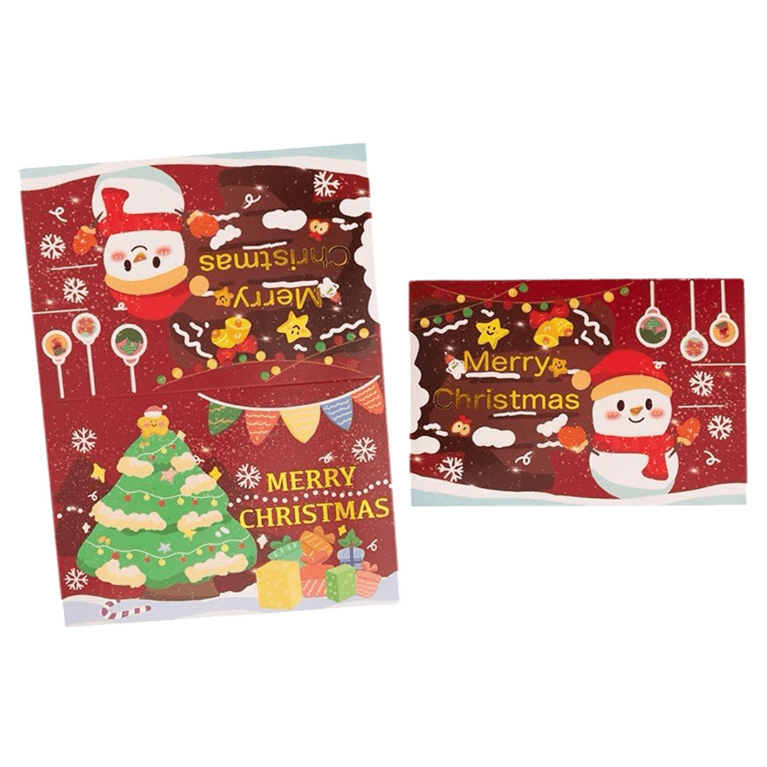 Tarjeta de Navidad personalizada – Muñeco de nieve – Mensaje personalizado