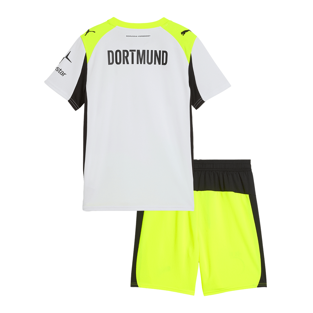 Kit de visitante del Borussia Dortmund para niño (camiseta y pantalón corto) 2025/26