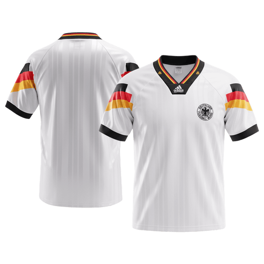 Camiseta retro de fútbol local de Alemania de 1992