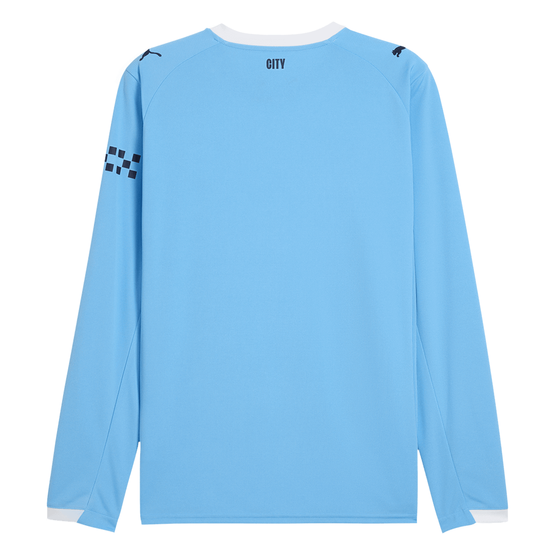 Camiseta de fútbol de manga larga local del Manchester City 2025/26 azul